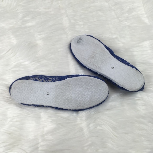 Sole Mates Blue Canvas Slip On Flats Size 6/7 - Picture 9 of 9
